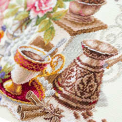 Cross stitch kit  A cup of coffee? 40 x 28 cm 120-203