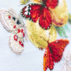 Cross stitch kit  Butterflies and Pears 21 x 27 cm 130-051