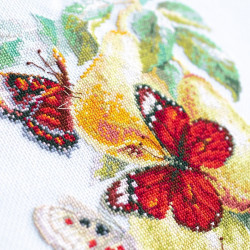 Cross stitch kit  Butterflies and Pears 21 x 27 cm 130-051
