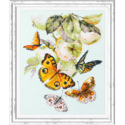 Cross stitch kit  Butterflies and Apples 21 x 27 cm 130-052