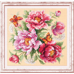 Cross stitch kit  Flower Magic. Peonies 30 x 30 cm 140-001