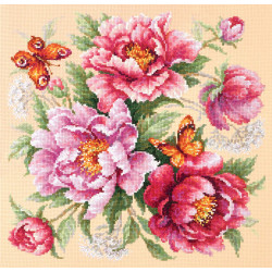 Cross stitch kit  Flower Magic. Peonies 30 x 30 cm 140-001
