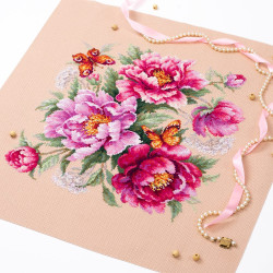 Cross stitch kit  Flower Magic. Peonies 30 x 30 cm 140-001