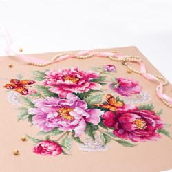 Cross stitch kit  Flower Magic. Peonies 30 x 30 cm 140-001