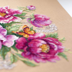 Cross stitch kit  Flower Magic. Peonies 30 x 30 cm 140-001