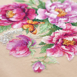 Cross stitch kit  Flower Magic. Peonies 30 x 30 cm 140-001