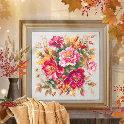 Cross stitch kit  Flower Magic. Dogrose 30 x 30 cm 140-002