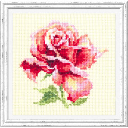 Cross stitch kit  Beautiful Rose 11 x 11 cm 150-001