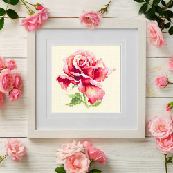 Cross stitch kit  Beautiful Rose 11 x 11 cm 150-001
