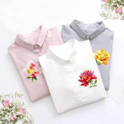 Cross stitch kit  Blooming Rose 11 x 11 cm 150-004