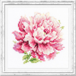 Cross stitch kit  Peony 11 x 11 cm 150-007
