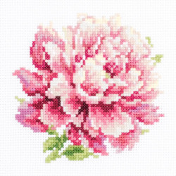 Cross stitch kit  Peony 11 x 11 cm 150-007