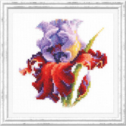 Cross stitch kit  Iris 11 x 11 cm 150-011