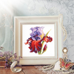 Cross stitch kit  Iris 11 x 11 cm 150-011