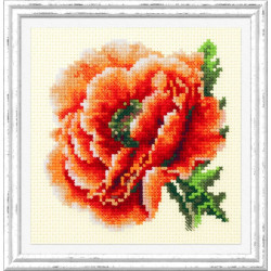 Cross stitch kit  Poppy 11 x 11 cm 150-012