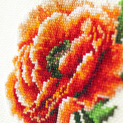 Cross stitch kit  Poppy 11 x 11 cm 150-012