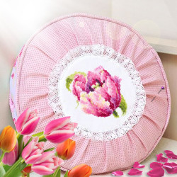 Cross stitch kit  Pink Tulip 11 x 11 cm 150-013