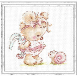 Cross stitch kit I'm friends with you! 13 x 13 cm 17-16