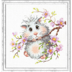 Cross stitch kit  Mr.Hamster 15 x 14 cm 18-92