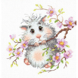 Cross stitch kit  Mr.Hamster 15 x 14 cm 18-92