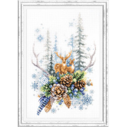 Cross stitch kit  Winter Forest Spirit 17 x 27 cm 200-017