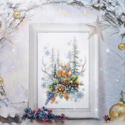 Cross stitch kit  Winter Forest Spirit 17 x 27 cm 200-017