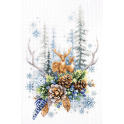 Cross stitch kit  Winter Forest Spirit 17 x 27 cm 200-017