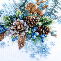 Cross stitch kit  Winter Forest Spirit 17 x 27 cm 200-017