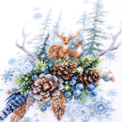 Cross stitch kit  Winter Forest Spirit 17 x 27 cm 200-017
