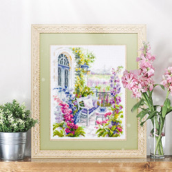 Cross stitch kit  Cozy Terrace 21 x 27 cm 210-067