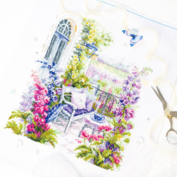Cross stitch kit  Cozy Terrace 21 x 27 cm 210-067 MN-210-067