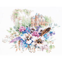 Cross stitch kit  Victorian House 38 x 30 cm 210-207