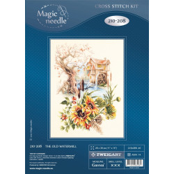 Cross stitch kit  Old Watermill 28 x 38 cm 210-208