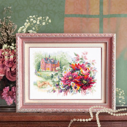 Cross stitch kit  The Old Manor 38 x 27 cm 210-209