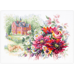Cross stitch kit  The Old Manor 38 x 27 cm 210-209