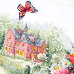 Cross stitch kit  The Old Manor 38 x 27 cm 210-209