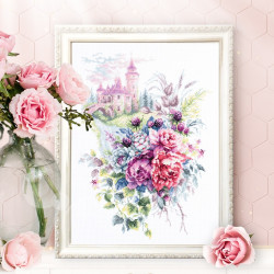 Cross stitch kit  The Old Castle 27 x 38 cm 210-210