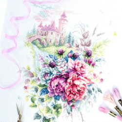 Cross stitch kit  The Old Castle 27 x 38 cm 210-210