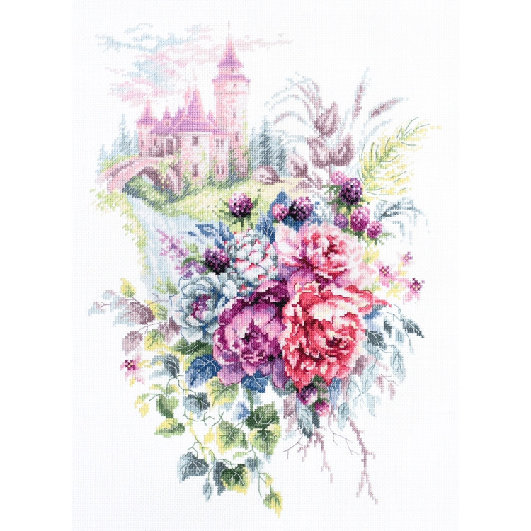 Cross stitch kit  The Old Castle 27 x 38 cm 210-210