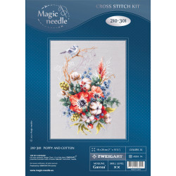 Cross stitch kit  Poppy and Cotton 18 x 26 cm 210-301