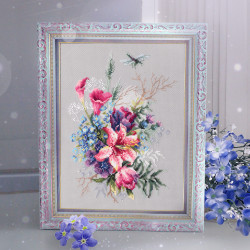 Cross stitch kit  Tulips and Lily 18 x 26 cm 210-302