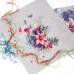 Cross stitch kit  Tulips and Lily 18 x 26 cm 210-302