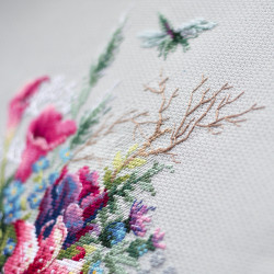 Cross stitch kit  Tulips and Lily 18 x 26 cm 210-302