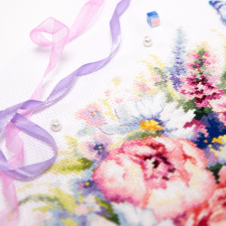 Cross stitch kit  Bouquet with Peonies 19 x 26 cm 210-310 MN-210-310
