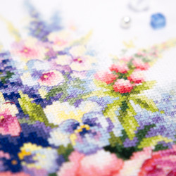 Cross stitch kit  Bouquet with Peonies 19 x 26 cm 210-310 MN-210-310
