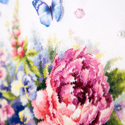 Cross stitch kit  Bouquet with Peonies 19 x 26 cm 210-310 MN-210-310