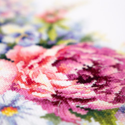 Cross stitch kit  Bouquet with Peonies 19 x 26 cm 210-310 MN-210-310