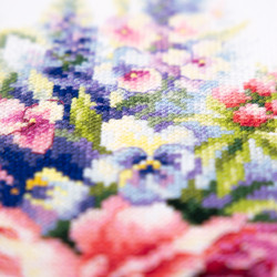 Cross stitch kit  Bouquet with Peonies 19 x 26 cm 210-310 MN-210-310