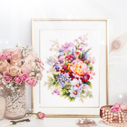Cross stitch kit  Summer Flowers 19 x 26 cm 210-311