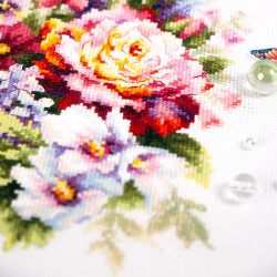 Cross stitch kit  Summer Flowers 19 x 26 cm 210-311